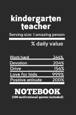 Book cover for Teacher nutrition 100 days of school magical notebook with 100 motivation quotes included to succeed in life and teaching.