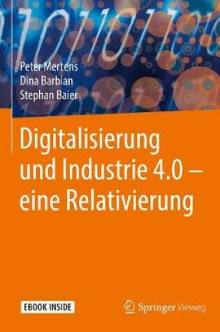 Cover of Digitalisierung Und Industrie 4.0 - Eine Relativierung