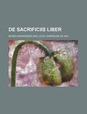 Book cover for de Sacrificiis Liber