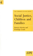 Book cover for Social Justice, Children and Families