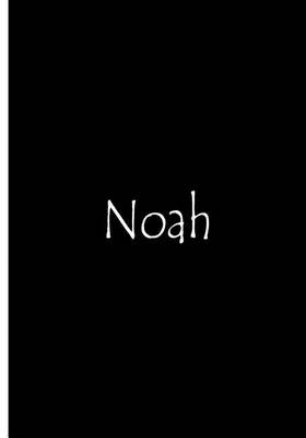 Book cover for Noah - Black Personalized Journal / Notebook / Blank Lined Pages