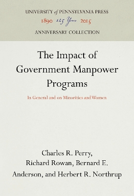 Cover of The Impact of Government Manpower Programs