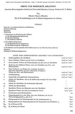 Book cover for Freie und Bedeckte Ablation