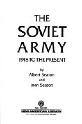 Cover of Seaton Albert & Joan : Soviet Army (Hbk)