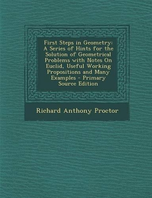 Book cover for First Steps in Geometry