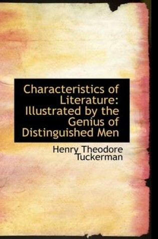 Cover of Characteristics of Literature