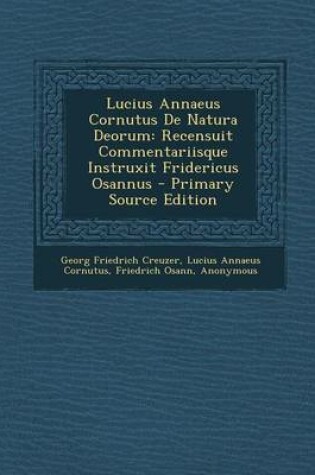 Cover of Lucius Annaeus Cornutus de Natura Deorum