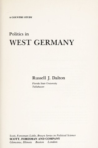 Cover of Politics in West Germany