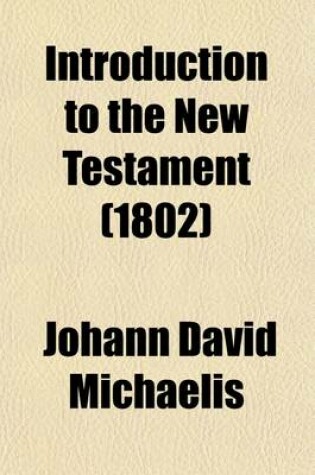 Cover of Introduction to the New Testament (Volume 2, PT. 1)