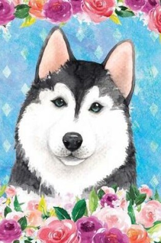 Cover of My Big Fat Bullet Journal for Dog Lovers Husky in Flowers 4