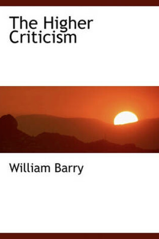 Cover of The Higher Criticism