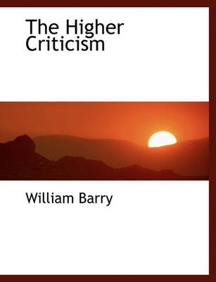 Book cover for The Higher Criticism