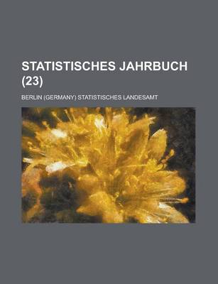 Book cover for Statistisches Jahrbuch (23)