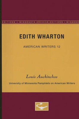 Cover of Edith Wharton - American Writers 12