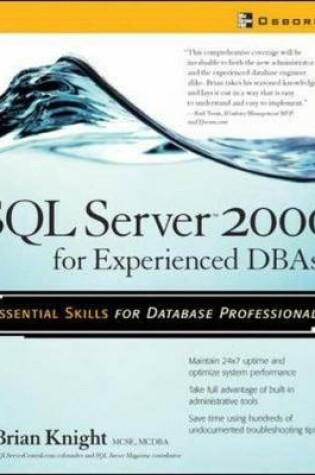 Cover of SQL Server 2000 for Experienced DBAs
