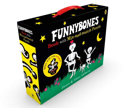 Book cover for Funnybones book with mix-and-match puzzle