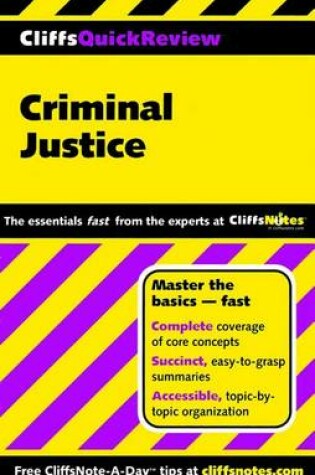 Cover of Cliffsquickreview Criminal Justice