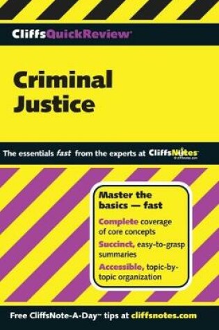 CliffsQuickReview Criminal Justice