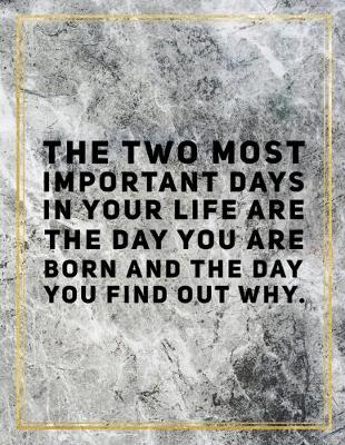 Book cover for The two most important days in your life are the day you are born and the day you find out why.