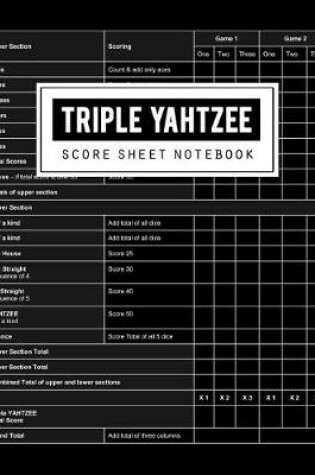 Cover of Triple Yahtzee Score Sheet