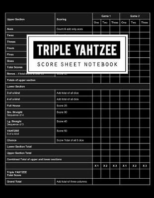 Book cover for Triple Yahtzee Score Sheet