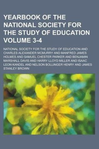 Cover of Yearbook of the National Society for the Study of Education Volume 3-4