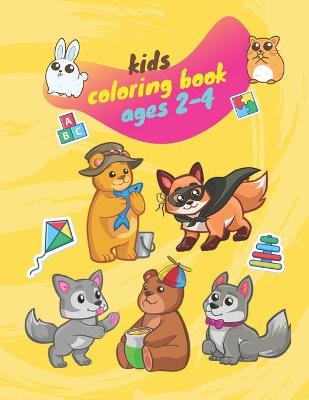 Book cover for kids coloring book ages 2-4