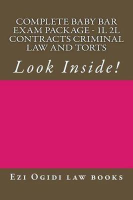 Book cover for Complete Baby Bar Exam Package - 1L 2L Contracts Criminal law and Torts