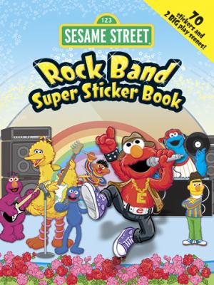 Book cover for Sesame Street Rock Band Super Sticker Book