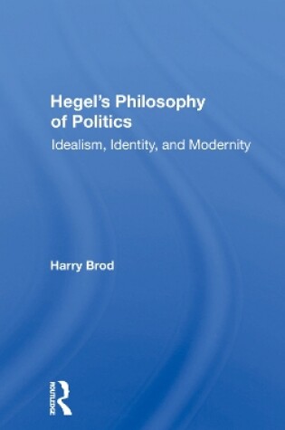 Cover of Hegel’s Philosophy of Politics