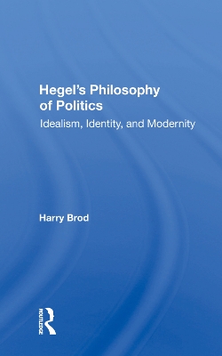 Book cover for Hegel’s Philosophy of Politics