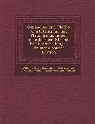 Book cover for Gennadius Und Pletho