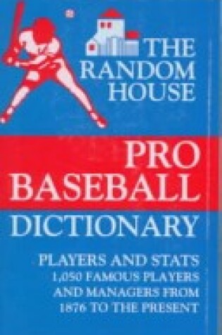 Cover of Random House Pro Baseball Dictionary