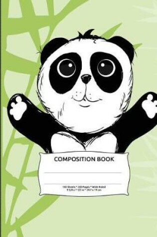Cover of Panda Bear Composition Notebook, Wide Ruled