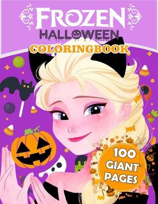 Book cover for Fronzen Halloween Coloring Book