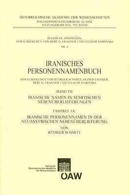 Book cover for Iranisches Personennamenbuch Band VII