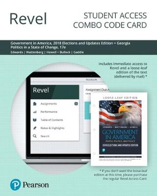 Book cover for Revel for Government in America, 2018 Elections and Updates Edition + Georgia Politics in a State of Change -- Combo Card