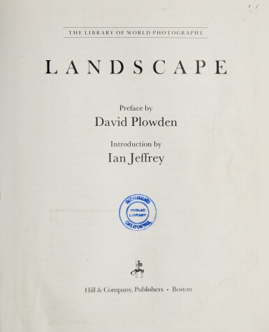 Book cover for Landscape