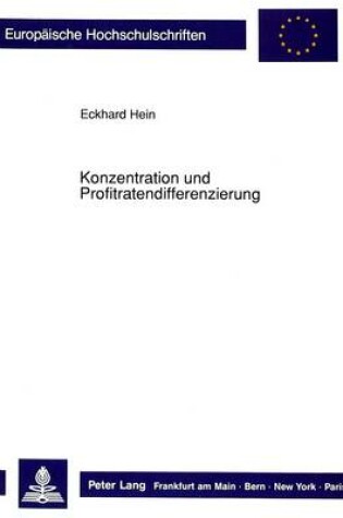 Cover of Konzentration Und Profitratendifferenzierung