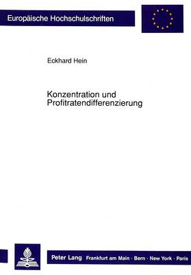 Book cover for Konzentration Und Profitratendifferenzierung