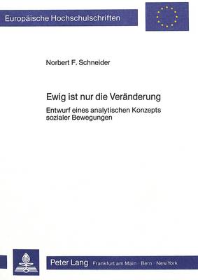 Book cover for Ewig Ist Nur Die Veraenderung