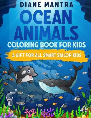 Book cover for Ocean animals coloring book for kids