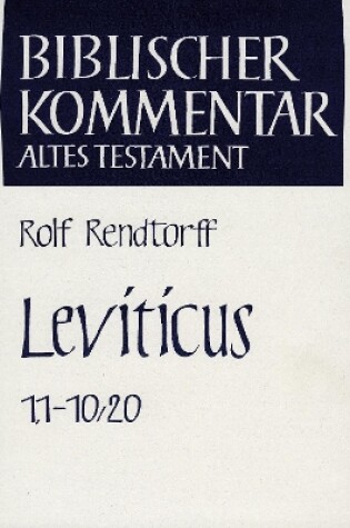 Cover of Biblischer Kommentar Altes Testament - Bandausgaben