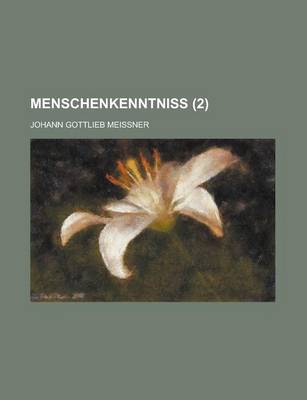 Book cover for Menschenkenntniss (2 )