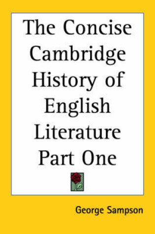 Cover of The Concise Cambridge History of English Literature Part One