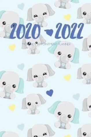 Cover of 2020-2022 Three 3 Year Planner Baby Elephant Monthly Calendar Gratitude Agenda Schedule Organizer