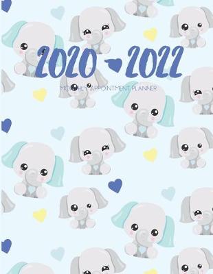 Book cover for 2020-2022 Three 3 Year Planner Baby Elephant Monthly Calendar Gratitude Agenda Schedule Organizer