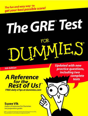 Book cover for The GRE Test For Dummies