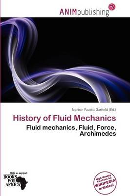 Cover of History of Fluid Mechanics