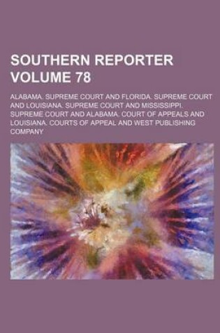 Cover of Southern Reporter Volume 78